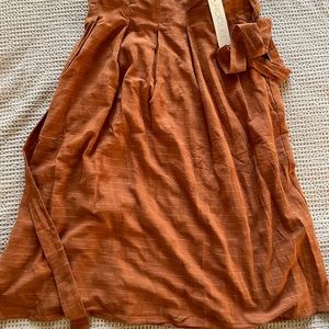 Rust paper bag skirt by Roolee